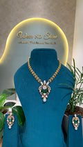 emerald moissanite set Victorian polish